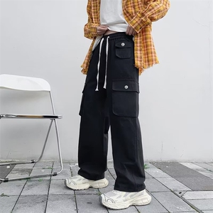 休闲裤男冬季美式高街工装裤直筒宽松冲锋裤垂感长裤K4782-P39图片