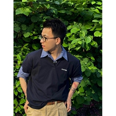 网图-WY10-P5825春装假两件套头卫衣格子拼接上衣套头衫内搭，男装卫衣，电商B327