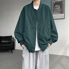 M-8XL春季棒球服外套男大码立领飞行员夹克潮牌休闲衣服JK001P65，男装夹克，电商B312