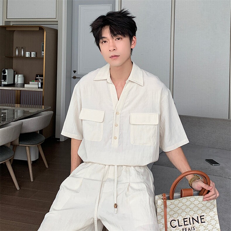 【量大价优】天丝亚麻套装ootd穿搭TZ08001上衣P55裤子P55，男装休闲套装，星座1004（原星座815-3）