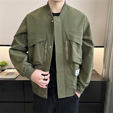 2025春装店主风新款棒球领工装休闲夹克时尚潮流外套58115-P125，男装夹克，电商A413