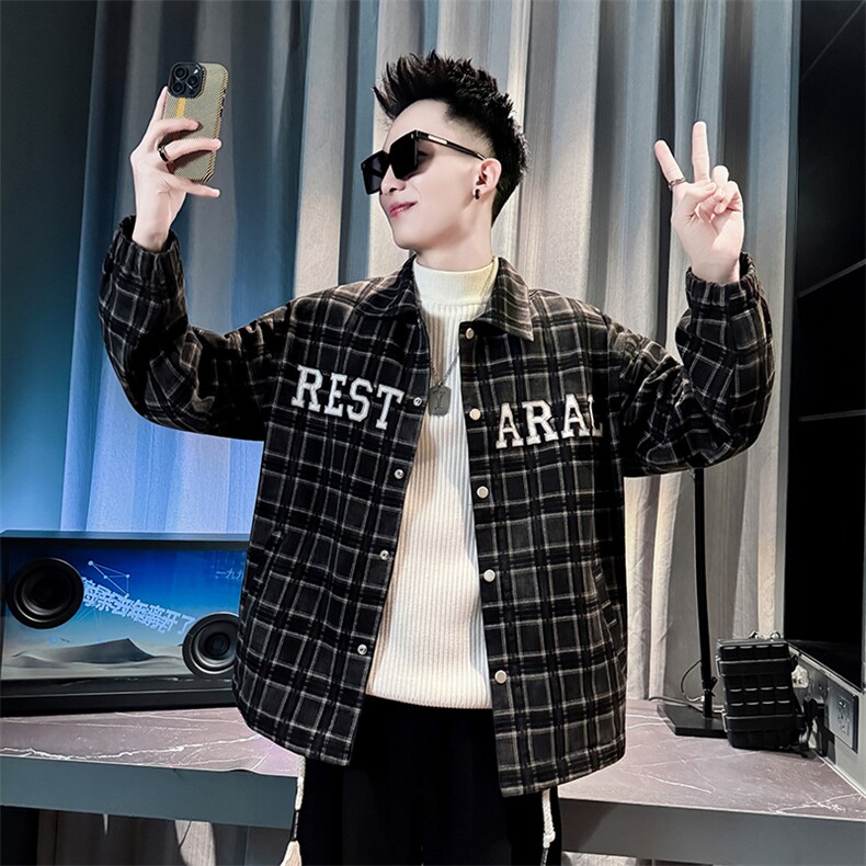 冬季新款男士牛仔夹克男潮流休闲宽松牛仔外套NJ939-P128加绒P148，男装工装外套，电商A368