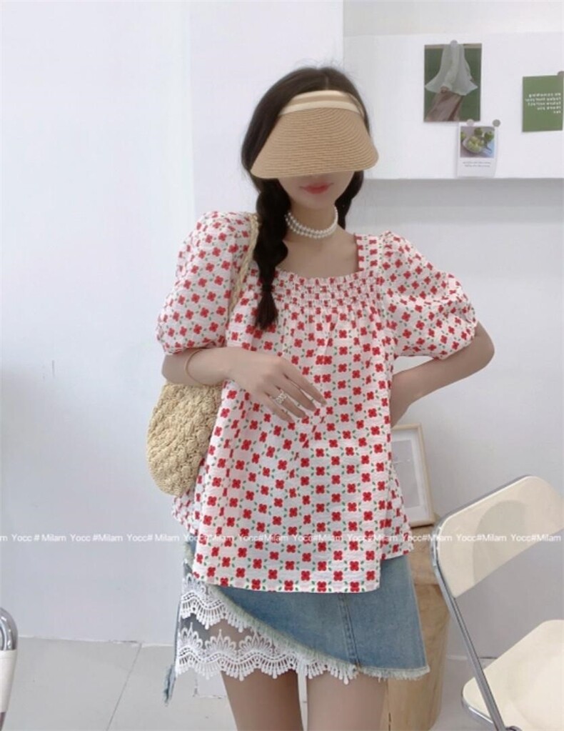 花朵小上衣，超火，其它，谜兰原创