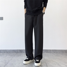 1506/QVS1030/P46夏季冰丝阔腿宽松简约抽绳薄款男装休闲裤胖子，男装休闲裤，星座1506