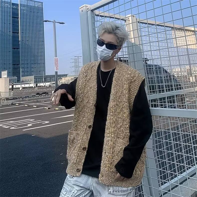 亲肤绒高质量针织背心男女韩版潮流2024秋冬毛衣马甲MZ467-P59,男装背心/马甲,星座412-2