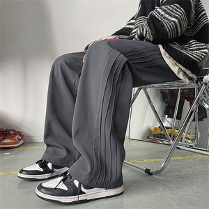 03美式侧边条纹拼接休闲西裤男加绒加厚休闲裤K211-1-K2367-P65图片