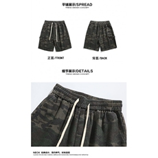 2025夏季新款美式高街迷彩宽松牛仔短裤B315-K24156-特p30控58，男装牛仔裤，电商B315