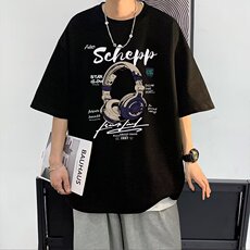 重磅美式潮牌圆领短袖T恤男新款夏季宽松青少年学生半袖上衣体恤，男装T恤，星座218-1（原230）