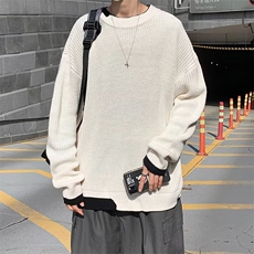毛衣男ins潮流假两件宽松慵懒风线衣GM032P43，男装针织衫/毛衣，星座1116-2