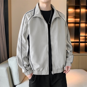 潮牌美式撞色拼接运动立领外套男宽松百搭夹克JK01572-P73图片