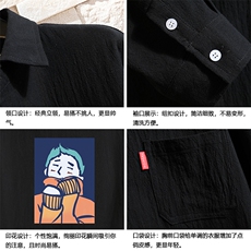 QC58042-P45亚七分袖衬衫男大码五分袖衬衣男短袖砖墙挂拍，男装衬衫，电商A040A