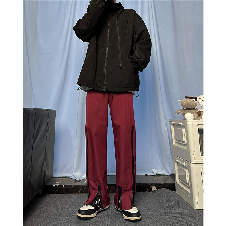 抖音品质新款高街机能防水双拉链微喇冲锋裤B315-K23426-p50控68,男装休闲裤,电商B315