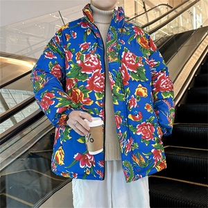 1506/MY203/P70秋冬款东北大花新中式风民族风青少年棉服男棉衣图片