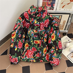 高质量东北大花立领棉衣加厚棉服男女宽松保暖棉衣外套MYT36 P77图片