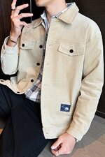 夹克男2021春秋季新款灯芯绒休闲百搭外套潮牌DF53T，男装夹克，电商A102