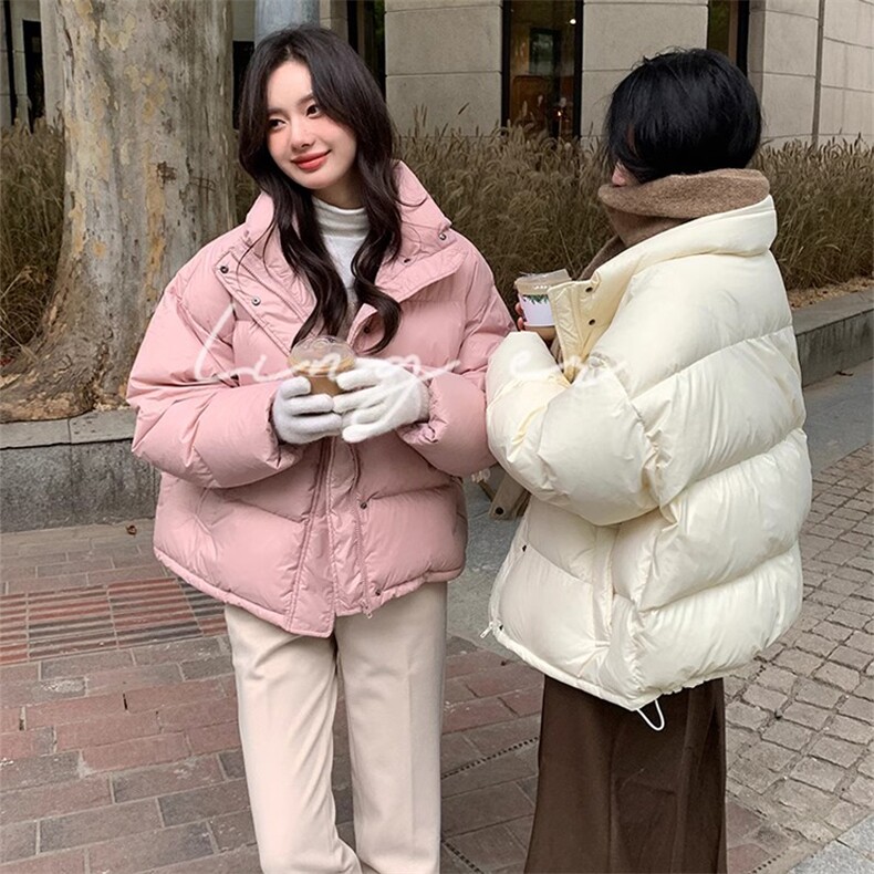 白灵儿棉服女款2023年新款短款小个子奶呼呼韩版轻便棉衣面包服图片