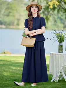 巨好看的夏装套装女2026新款洋气减龄时尚休闲阔腿裙裤两件套图片