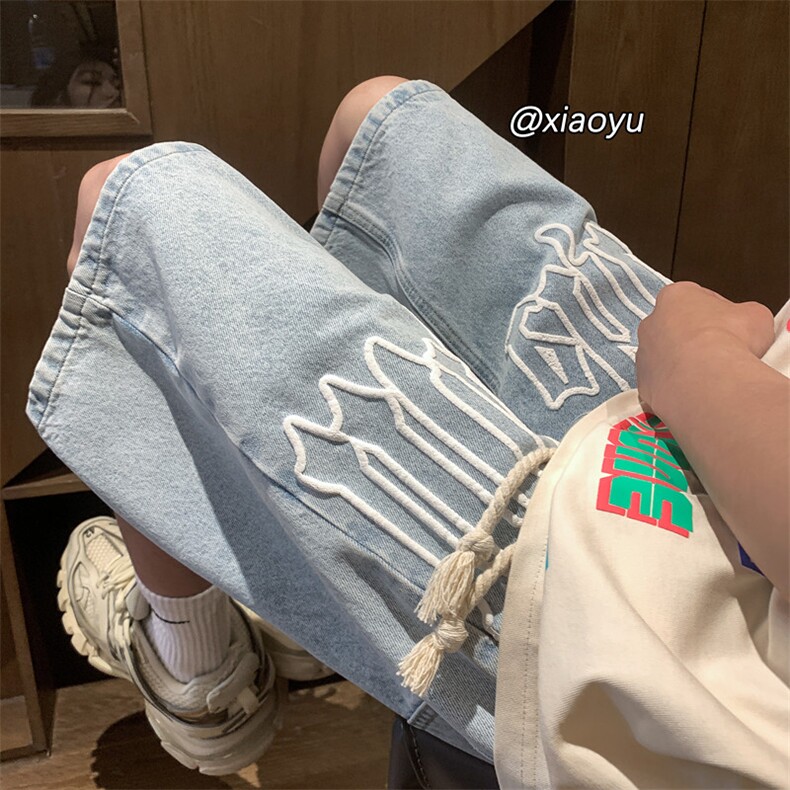 XZ616夏季新款牛仔短裤字母发泡牛仔裤TY856P45控58,男装牛仔裤,星座512A（原616）