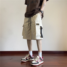 抖音品质夏季新款工装风大口袋宽松短裤B315-K24075-特p30控58，男装休闲裤，电商B315