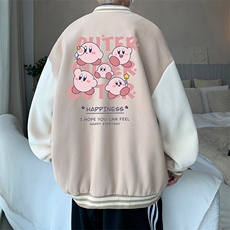摇粒绒棒球服男大码开衫卫衣男夹克BF86310-P65，男装夹克，电商A040