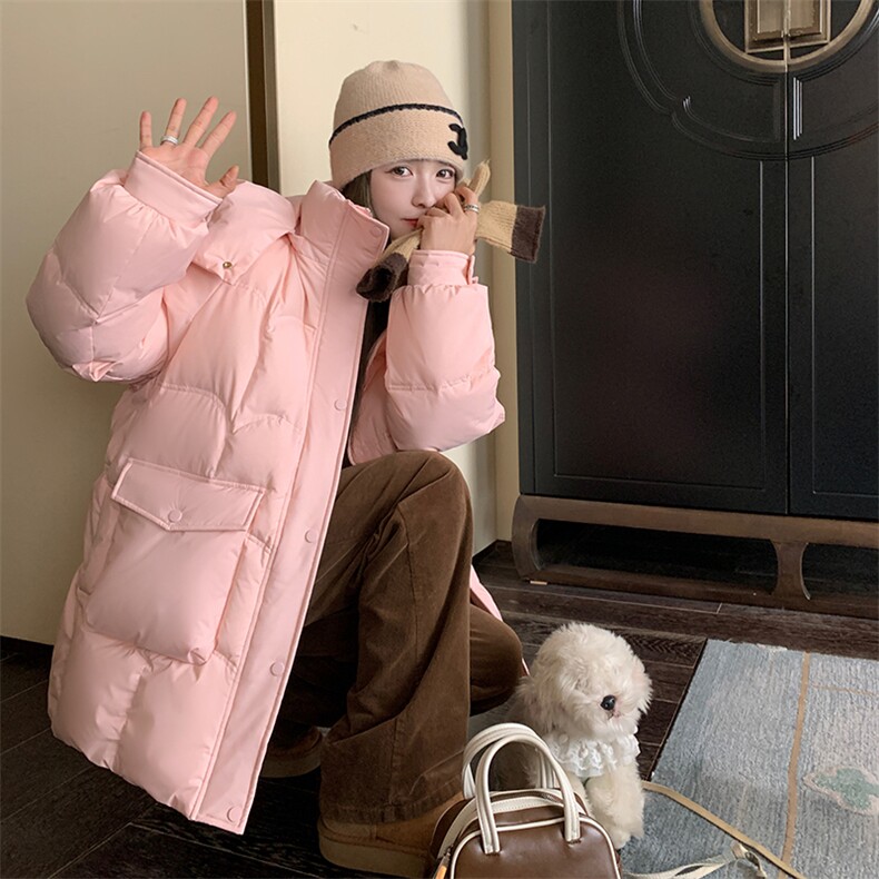 现货2025年冬季新款粉色羽绒服2C052-8818-P225-K328,女装羽绒服,2C052