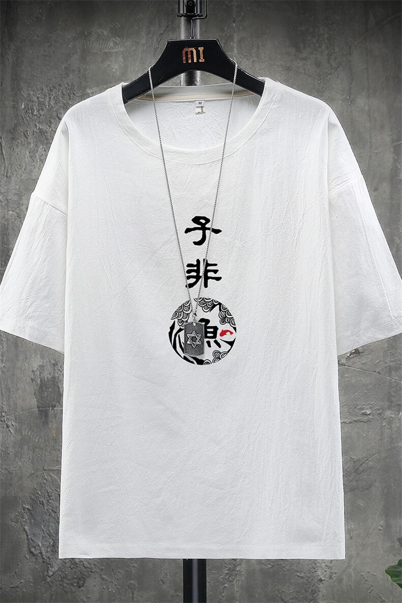 YT26070-P30亚短袖t恤男大码五分袖男宽松七分袖展架,男装T恤,电商A040A