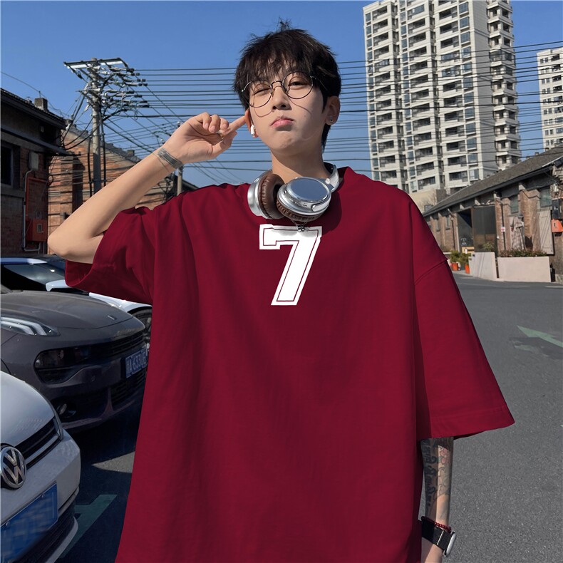 2025夏季新款抖音品质宽松休闲印花短袖dcm316-特批20控38,男装T恤,星座605(原A050)