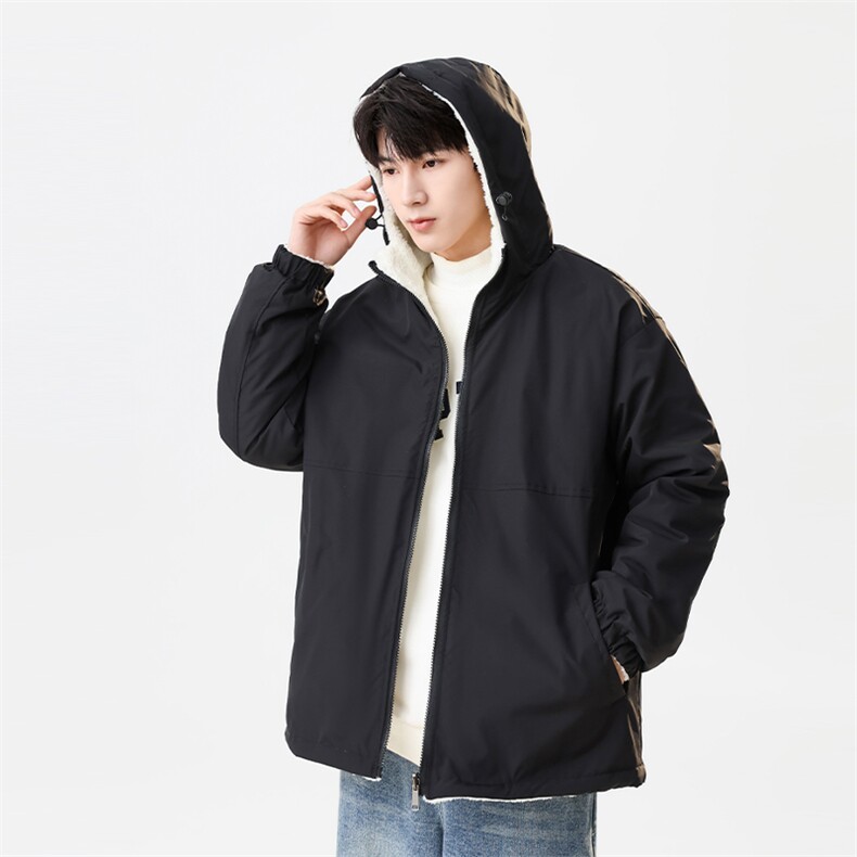 秋冬连帽加绒加厚保暖休闲痞帅棉衣情侣外套MY8920JR特批P75,男装棉衣,电商A247