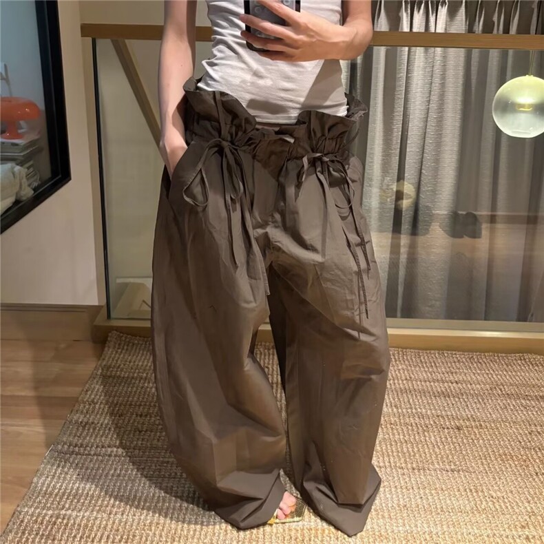 欧美时尚帅气辣妹抽绳松紧腰抽绳防晒工装休闲裤XXK78，男装防晒衣，星座208-5