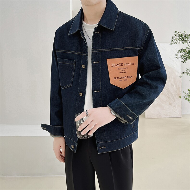 秋冬店主风轻熟小伙夹克休闲宽松牛外套男A236-JK-3035-P130图片
