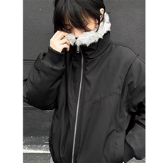 设计感小众解构毛领夹克棉服男女冬季新款保暖棉衣外套高级感棉袄，男装夹克，星座813-2