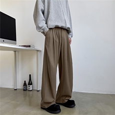 那不勒斯垂感西装裤男小众设计腰围魔术贴韩版百搭休闲HR48/P44，男装西裤，星座506