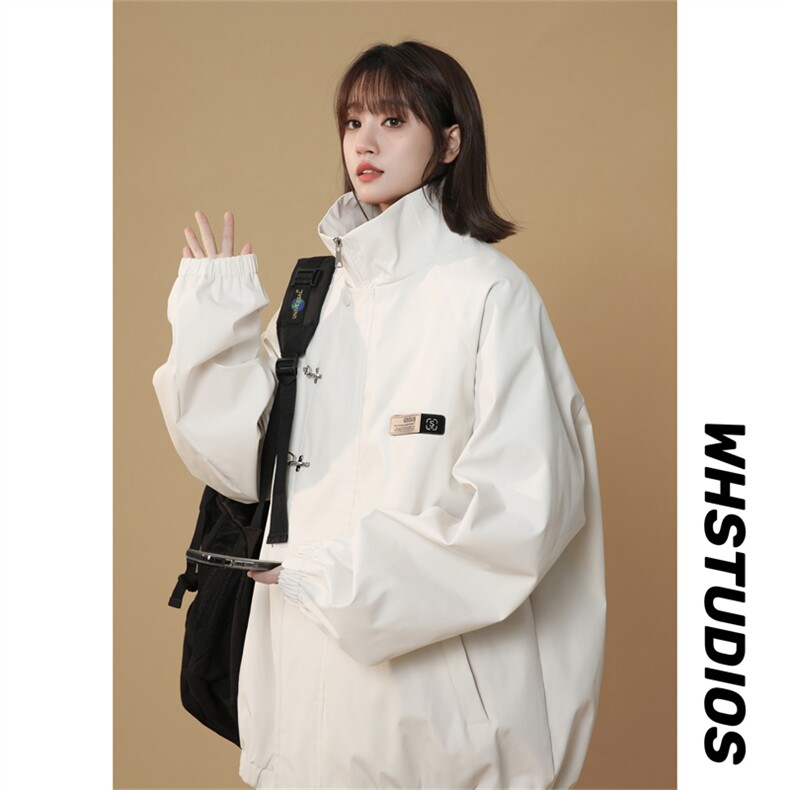 JK102/P65春装现货新款设计感金属飞机扣夹克男防水大码宽松外套，男装夹克，电商基地A050