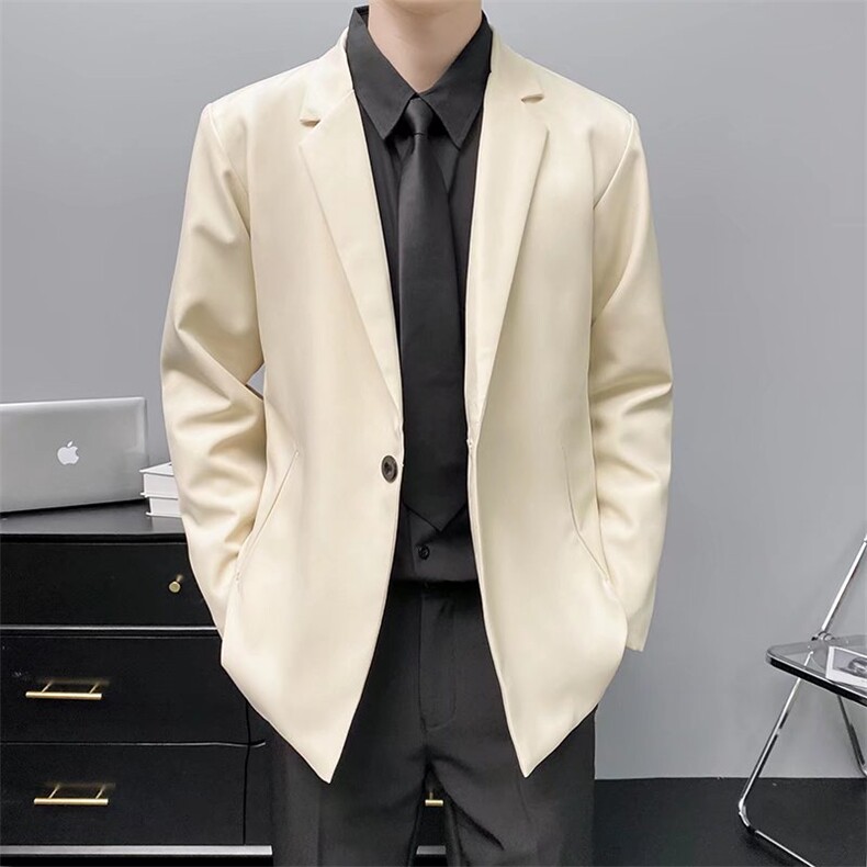 休闲西服外套男春秋韩版修身礼服商务黑色小西服Y73无装饰,男装西服,星座1116A-2（原606A-1）
