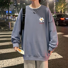 S6059-P28加绒款-P33秋季圆领卫衣男大码韩版宽松长袖外套，男装卫衣，电商A040