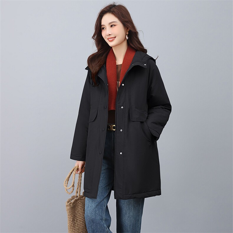 2023冬装新款中长款派克服加厚棉衣,女装派克服,小林双子