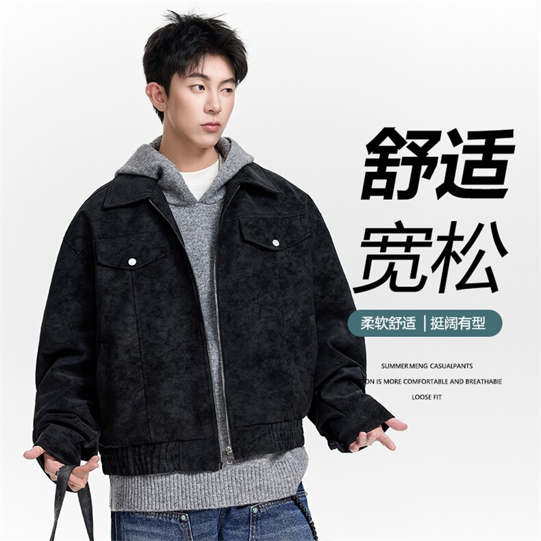 得物二开美式高街潮牌方格设计感夹克外套男2025秋季JK1234-P98，男装夹克，星座1103-3