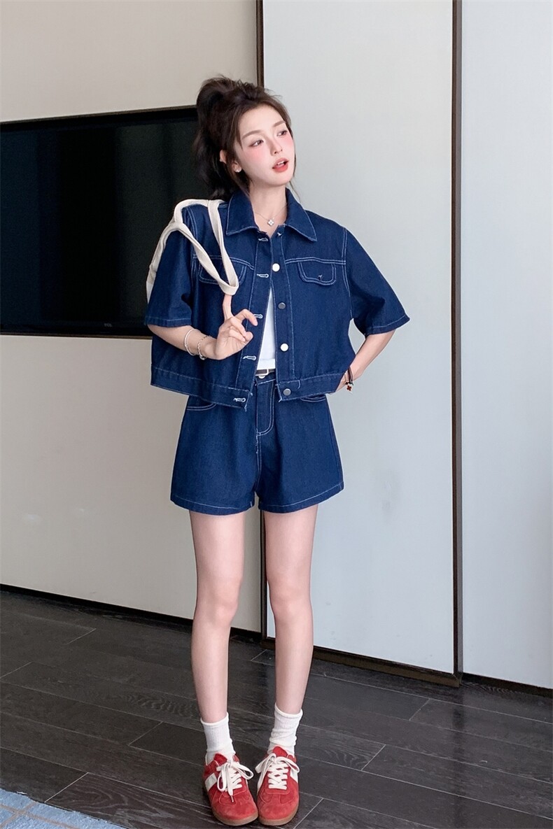 夏季新品现货复古牛仔套装2C212-G82-P135-K188,女装套装/套裙,2C212