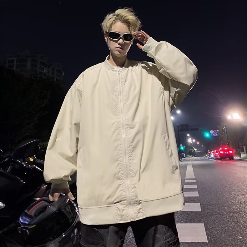春秋外套日系潮流设计感小众上衣潮牌美式痞帅飞行员夹克JK38P53,男装休闲裤,星座410-2