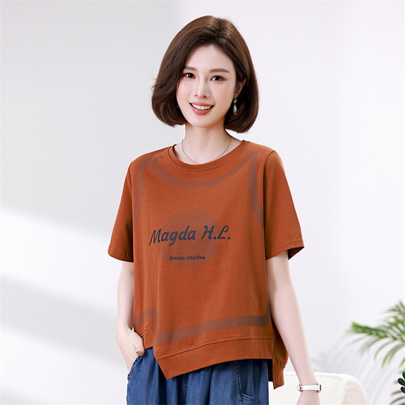 休闲运动女夏季2025新款洋气显瘦冰丝短袖假两件束脚裤图片