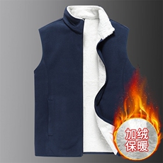 M-8XL男大码立领加绒加厚摇粒绒马甲5032-1_9809P50，男装背心/马甲，星座1516-1