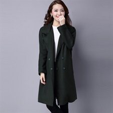 2021秋冬毛呢大衣中长款保暖毛呢大衣386款舒适百搭，女装毛呢外套，秋牧寒烟