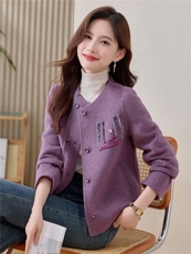 轻熟优雅气质红色毛呢短外套女2025秋冬新款时尚显瘦双面羊毛大衣，女装毛呢外套，韩宇舍