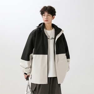 户外撞色连帽冲锋衣情侣外套防风登山服夹克男YHJK8828-P70图片