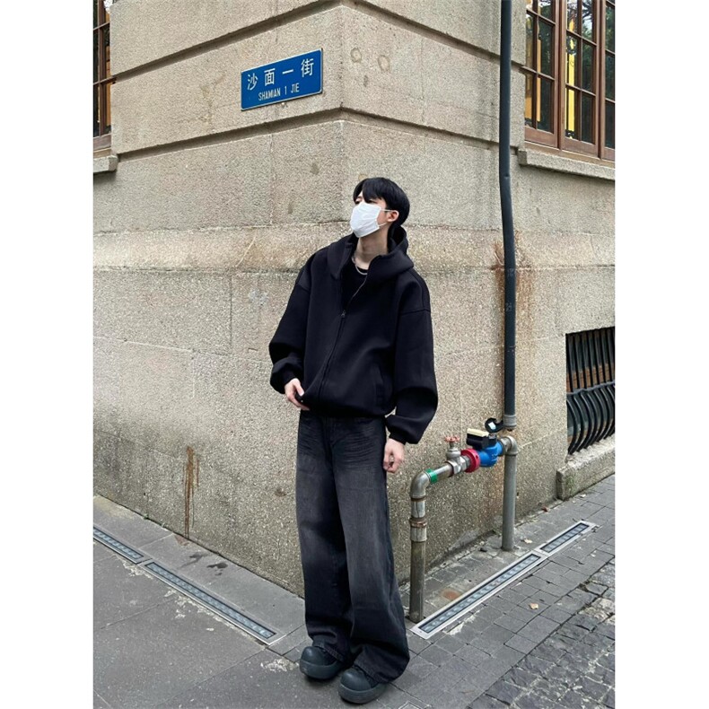 数据款现货！！高领连帽开衫美式重磅廓形高级卫衣外套TWY01-P88,女装短外套,星座1005-6