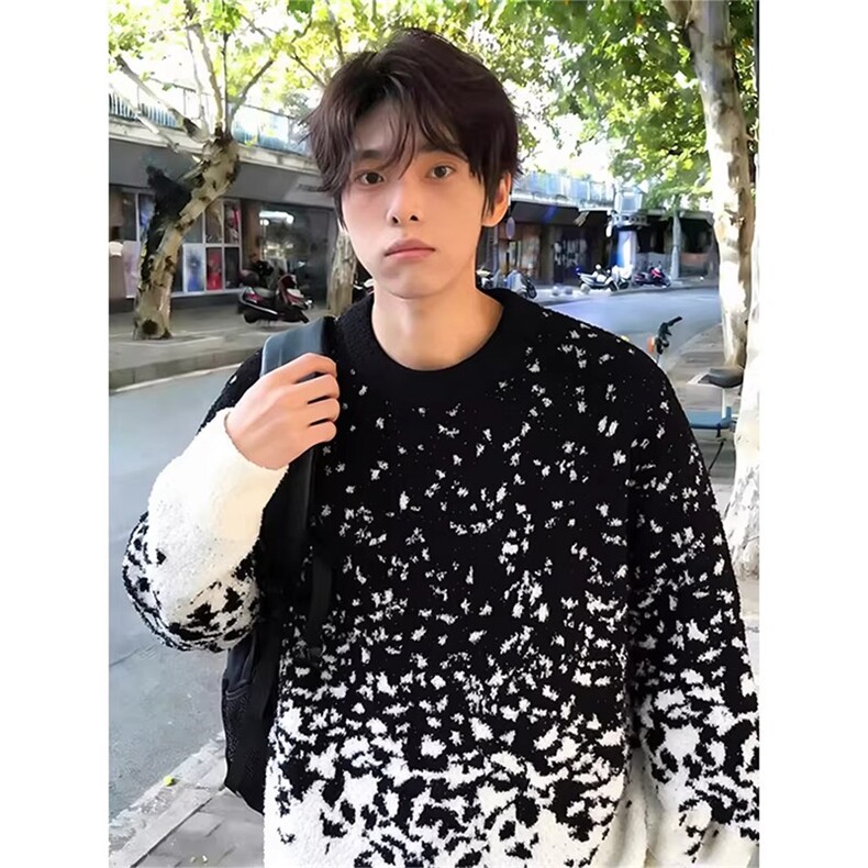 1506/QY310/P56圣诞氛围感红色内搭重磅针织衫本命年加厚打底衫,男装T恤,星座1506