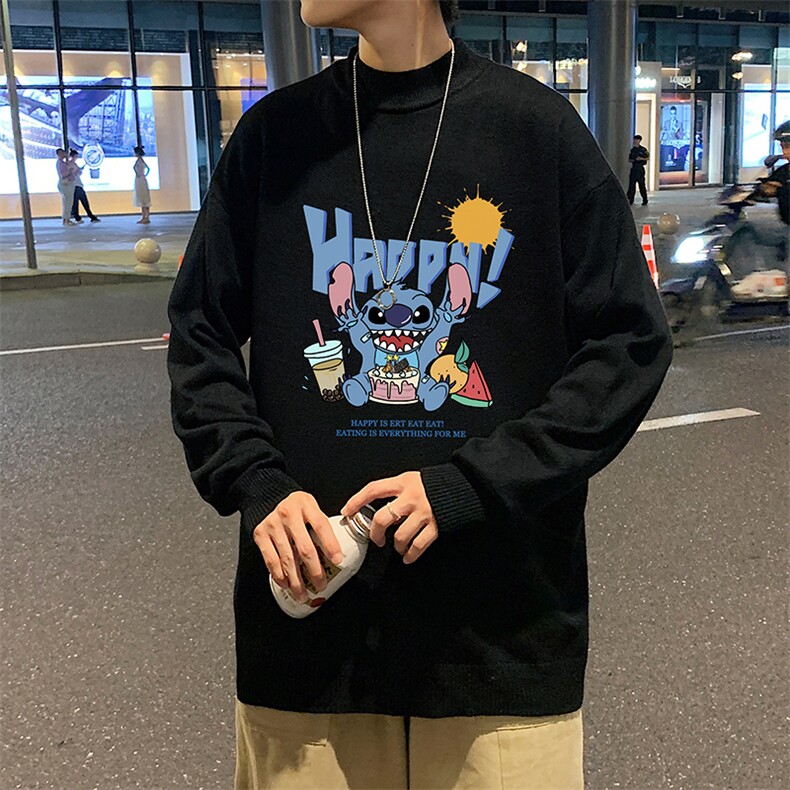 M18077-P45加绒款-P65半高领毛衣男士大码针织衫男毛线衣男,男装针织衫/毛衣,电商A040