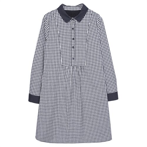 加绒衬衣排多扣2025年冬季新款时尚长袖休闲中长款格子加绒衬衫，女装衬衫，风姿绰