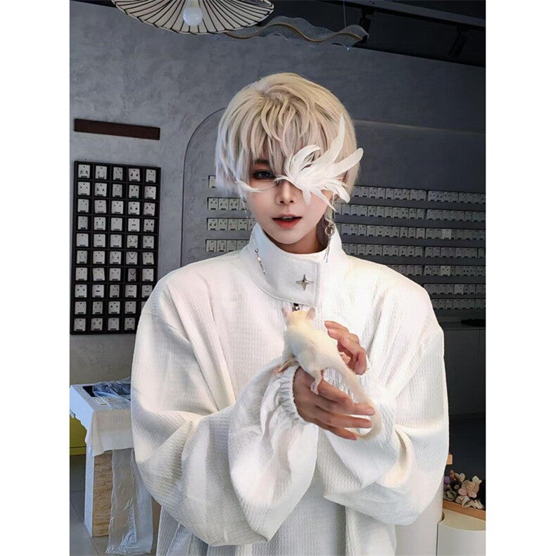 春秋半星链卫衣立领半拉链卫衣男垫肩薄上衣宽松帅气外套W919，男装卫衣，星座1116A（原606A-3）