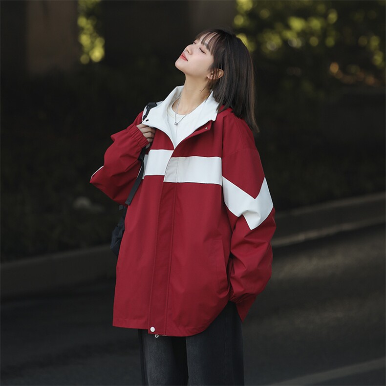 春季新款美式山系休闲纯色冲锋衣情侣潮流夹克外套JK7901-特P75，男装夹克，星座904